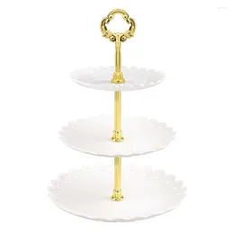 Flatware Sets 3 Tier Cake Stand Decorating Tools Afternoon Tea Wedding Plates Party Tableware Bakewarex Plastic Tray Display Rack