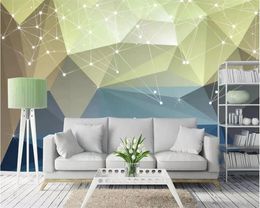 Wallpapers Wellyu Customized Large 3D Wallpaper Nordic Minimalist Three-dimensional Mural Abstract Line Geometric Background