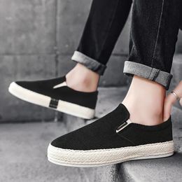 Canvas Men Shoes Breathable Lightweight Casual Driving Slip Easy To Wear Mens Loafers Sapatos Formais Masculinos 240329