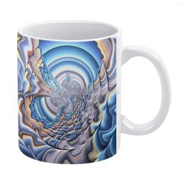 Mugs Coffee High Fashion Luxury Pattern Ceramic Mug Custom Cup Cups Cloud Lines Sci Fi Celestial Energy Sty