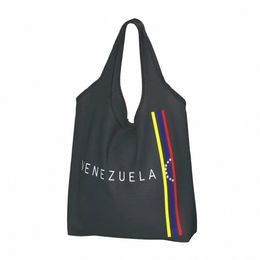 flag Venezuela Grocery Shop Bags Shopper Tote Shoulder Bag Large Capacity Portable Bolivarian Republic of Handbag M2Ak#