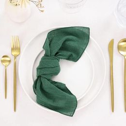 Table Napkin 40PCS Cotton Sewing Cloth Napkins 40x40cm Durable Green For Wedding Kitchen Party Birthday Decoration