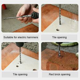 1PC Triangular Impact Electric Hammer Drill Bit 110/160mm Hard Alloy SDS PLUS Concrete Red Brick Wall Tile Plastic Drill Bit