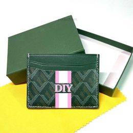 DIY Leather Card Holder for Women and Men Customizable Clutch Wallet with Real Leather and Slot for Personalization
