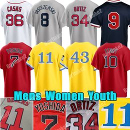 Custom 11 Rafael Devers David Ortiz Baseball Jersey Masataka Yoshida Trevor Storey Bostons Jarren Duran Tim Wakefield Triston Casas Red Sox Brayan Bello Yastrzemski