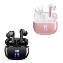 Wireless Earbuds Bluetooth Headphones 40H Playtime Stereo IPX5 Waterproof Ear Buds LED Power Display Cordless