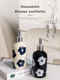 Liquid Soap Dispenser AhunderJiaz Bathroom Toilet Press Bottle Shower Gel Household Hand Sanitizer Storage Jar Home Decoration