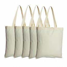 1/5/10pcs 13.4x15in Canvas Tote Bag Christmas Party Holiday Travel Handbag Cloth Bag Blank Reusable Bag Shop Shoulder Bags 42TJ#