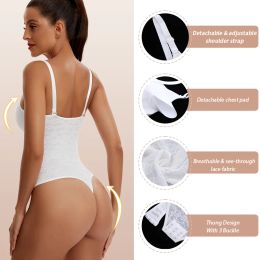 3 In 1 Lace Shapewear Bodysuits For Women Sexy Chest Padded Thong Shapers Fajas MISS MOLY Waist Slimming Tummy Smooth Corsets