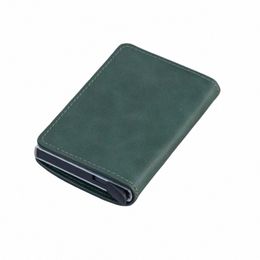 new Men Women Smart Wallet Credit Bank Card Holder Fi Purse Aluminium Alloy Busin Casual Mini Wallet Brand PU Purse 57jL#