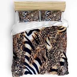 Bedding Sets Tiger Skin Texture Set 3pcs Boys Girls Duvet Cover Pillowcase Kids Adult Quilt Double Bed Home Textile