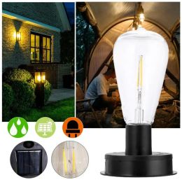 1pc Solar LED Tungsten Filament Bulb Lamp 2800K Automatic Light Sensors Fence Night Lights Garden Decorative Bulb Accessories