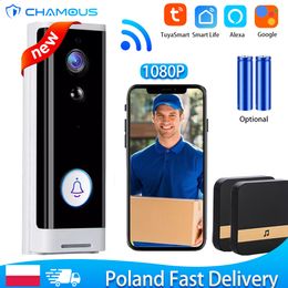 Tuya WiFi Doorbell Camera 1080P HD Battery Video Door Bell Smart Home Night View Security Protect APP Control Alexa Google