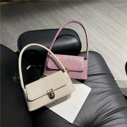 Evening Bags French Niche 2024 Fashion Shoulder Handbag With A Hundred Stone Pattern Armpit Bag Female