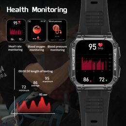 LIGE 2023 Sports Smart Watch Men Travel Compass Bluetooth Call Bracelet 400mAh Health Monitoring IP68 Waterproof Men Smart Watch