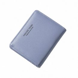 women's Short Korean Versi Wallet Two-fold Short Coin Purse Student's Simple Wallet Multi-card Women's Wallet Designer Luxury U2Vr#