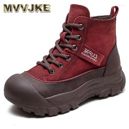 Boots Genuine Leather Autumn Casual High Top Women's Short Retro Fashion Layer Cowhide Comfortable Shoes