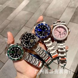 Laojia Fully Automatic Mechanical Pink Water Ghost Blue Light Scale Steel Strip Women's Watch Batch