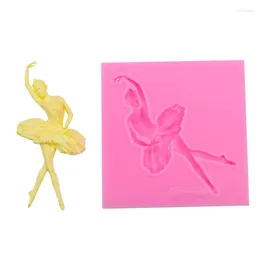 Baking Moulds Fondant Cake Decoration DIY Mould Dancing Girl Silicone Handmade Soap Chocolate Moulds 15-159