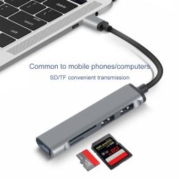 PzzPss TYPE-C HUB High Speed USB 3.0 HUB Splitter Card Reader Multiport With SD TF Port For Macbook Computer Accessories HUB USB