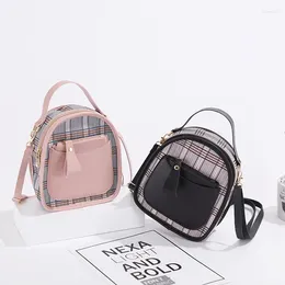 Bag Trend Cheque Women Bags 2024 Simple Pouch Phone Shoulder Hit Primary School Fashion Messenger