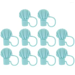 Disposable Cups Straws 10 Pcs Straw Plug Dust Silicone Covers Drinking Caps For Tumblers Topper Silica Gel Tips Toppers