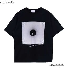 Men's T-shirts Men Women Vintage Heavy Fabric RHUDE BOX PERSPECTIVE Tee Slightly Loose Tops Multicolor Logo Nice Washed 3782
