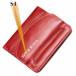 westal engraving women's purse slim wallets for cards fi women's wallet genuine leather cardholder dollar wallet short 7357 m5vA#