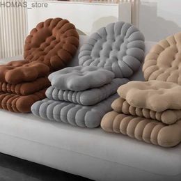 Cushion/Decorative Pillow Sitting biscuit cushion soft cushion decoration sofa chair car seat cushion outdoor biscuit tatami backrest cushion Y240401