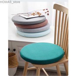 Cushion/Decorative Pillow 30/35/40cm round memory foam seat cushion thick cushion with elastic zipper removable cushion cover cushion Y240401