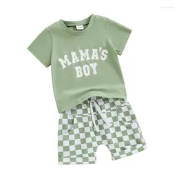 Clothing Sets Toddler Baby Boy Summer Clothes Mamas Short Sleeve T-Shirt Casual Shorts Set Born Outfit