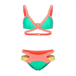 Women's Swimwear Sexy Bikini Wave Solid Colour Cup Split Cover-Up Swimsuit Beachwear Bathing Suit Tankini Women 2024 Suits