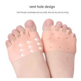 Five-hole Honeycomb Forefoot Pads Metatarsal Pad Silicone Gel Foot Care Pain Relief Cushions Women Toe Separator Hallux Valgus