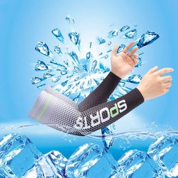 Cool Arm Sleeve Cover for Men Women Sun Protection Ice Sleeve Sunscreen Arm Guard for Basketball Running Cycling Bodybuilding 240321