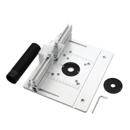 2 In 1 Aluminium Router Table Insert Plate Electric Wood Router Trimming Machine Flip Plate Instal Hole Spacing 85*85mm 70*60mm