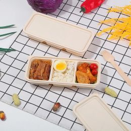 Hamburger Lunch Box Double Tier Cute Burger Bento Lunchbox Microwave Food Container Fork Tableware Set Owl Compartment