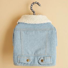 Dog Apparel Winter Coat Jacket Pet Clothes Warm Denim Jeans Puppy Outfit Chihuahua Yorkshire Poodle Pomeranian Schnauzer Clothing