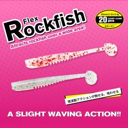 TSURINOYA T Tail Worm Ajing Rockfish Soft Fishing Lure FLEX 38mm 0.4g 20pcs Add Scent Light Game Fake Bait Soft Plastics Grub
