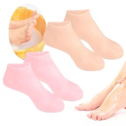 1 Pair Silicone Moisturising Spa Gel Heel Socks Foot Care Sock Anti Cracking Dead Skin Remove Protector Pain Relief Pedicure