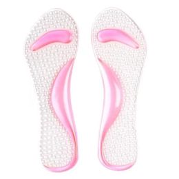 New Silicone Gel Orthopaedic Insoles Women High Heel Shoes Flat Foot Arch Support Pads Shoe Insert Transparent Massage Insole