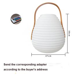 LED Floor Lamps Portable Night Light Home Indoor Rechargeable Table Lamp Outdoor Garden Lantern Party Event Remote Control Light
