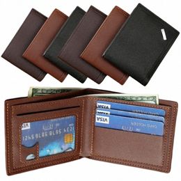 2024 New Men's Wallet Fi Smooth Soft Leather Cross-secti Multi-functi Wallet Tide Short Men for Wallet High Quality s0LJ#