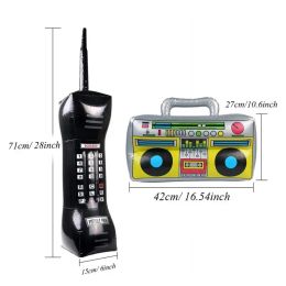 Pool Party Inflatable Radio Boombox Boom Retro Mobile Phone For 80s 90s Decorations Rapper Hip Hop Outdoor Inflatable Toys