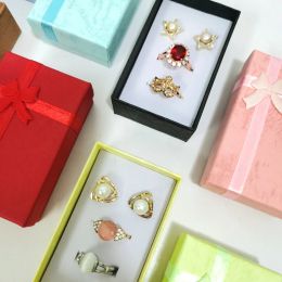 16Pcs/lot Ring Box Necklace Pendant Box Earrings Organizer Jewelry Display Holder Trinket Storage Props Gift Box 5*8*2.5cm