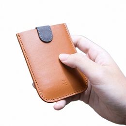 dax V3 Genuine Leather Slim Portable Card Holders ID Credit Protector Gradient Women Men Wallet Busin Card Case Mey Purse 62wm#