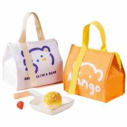 cute Portable Thermal Lunch Box Bag for Women Kids Food Storage Tote Travel Picnic Meal Pouch Insulated Cooler Bento Bags T8Ih#