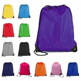 drawstring Backpack Storage Bag Initial Sack Fabric With Ropes School Shoe Eco Customizable Fabric Bag Persalized Name Pouch i3Ge#