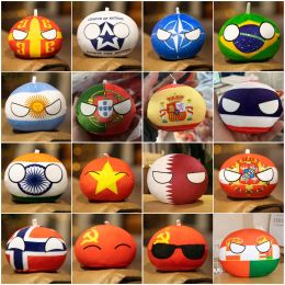 10cm Polandball Plush Doll Countryball USSR USA FRANCE RUSSIA UK JAPAN GERMANY CANANDA ITALY Country Ball Toy Plush Pendant Gift