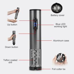 Electric Wine Bottle Opener Automatic Wine Opener Rechargeable Electric Corkscrew with Foil Cutter for Party Bar Wine Lover Gift