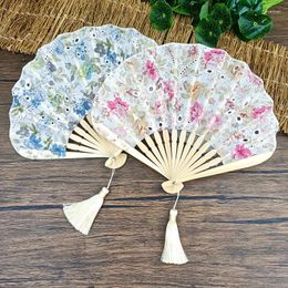 Decorative Figurines Small Fresh Shell Mini Folding Fan Dance Decoration Hand Matching Cheongsam Stage Show Jewelry Wedding Gift Fans